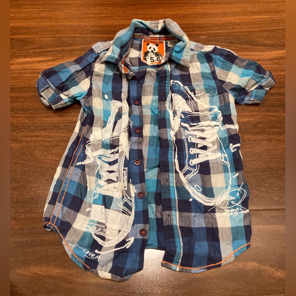 NEW Boys Desigual Buttoned Shirt